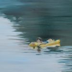 Yellow Raft in Blue Water - 100 x 120